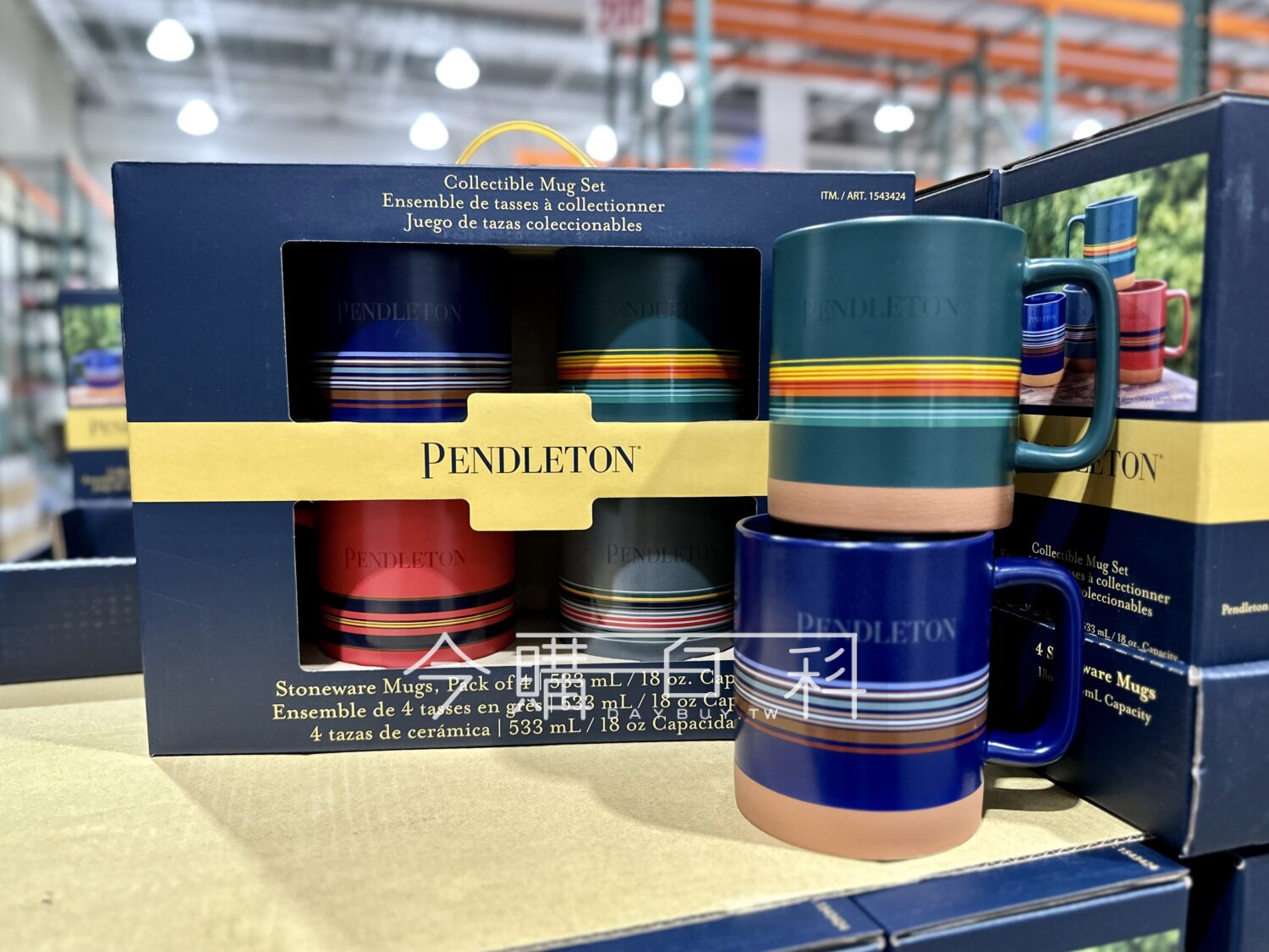 Pendleton 523ml (18oz) Collectable Mugs, 4-pack