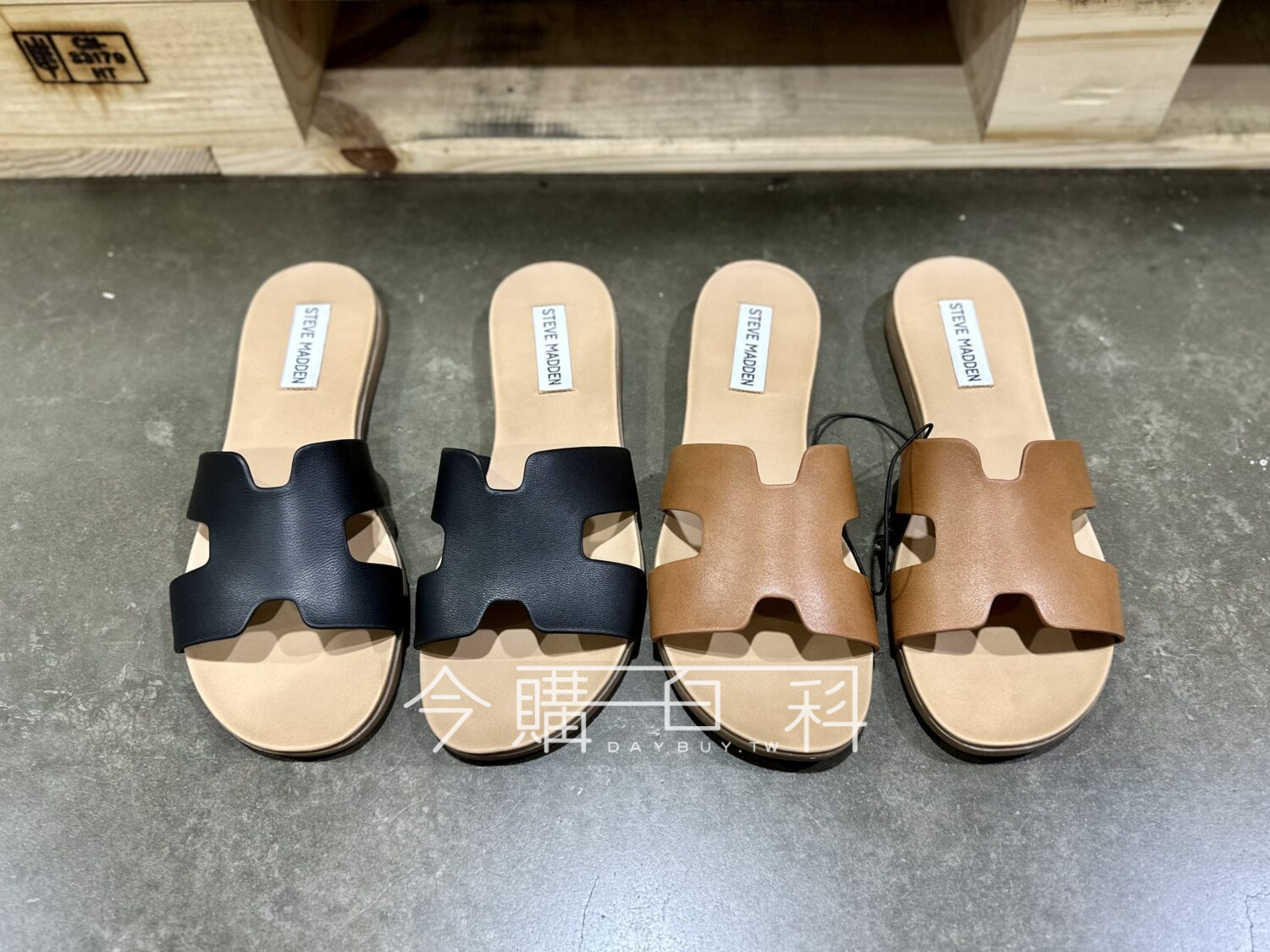 STEVE MADDEN 女真皮拖鞋 #3133006